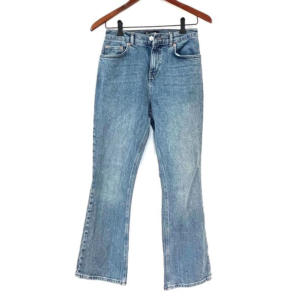 Asos Design Jeans Bootcut Flare Size 28P Petite Light Blue - Picture 2 of 8